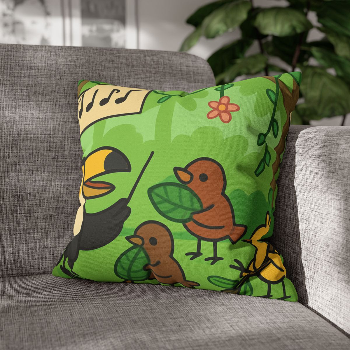 Rainforest Orchestra Of Birds stylish decorative pillowcases