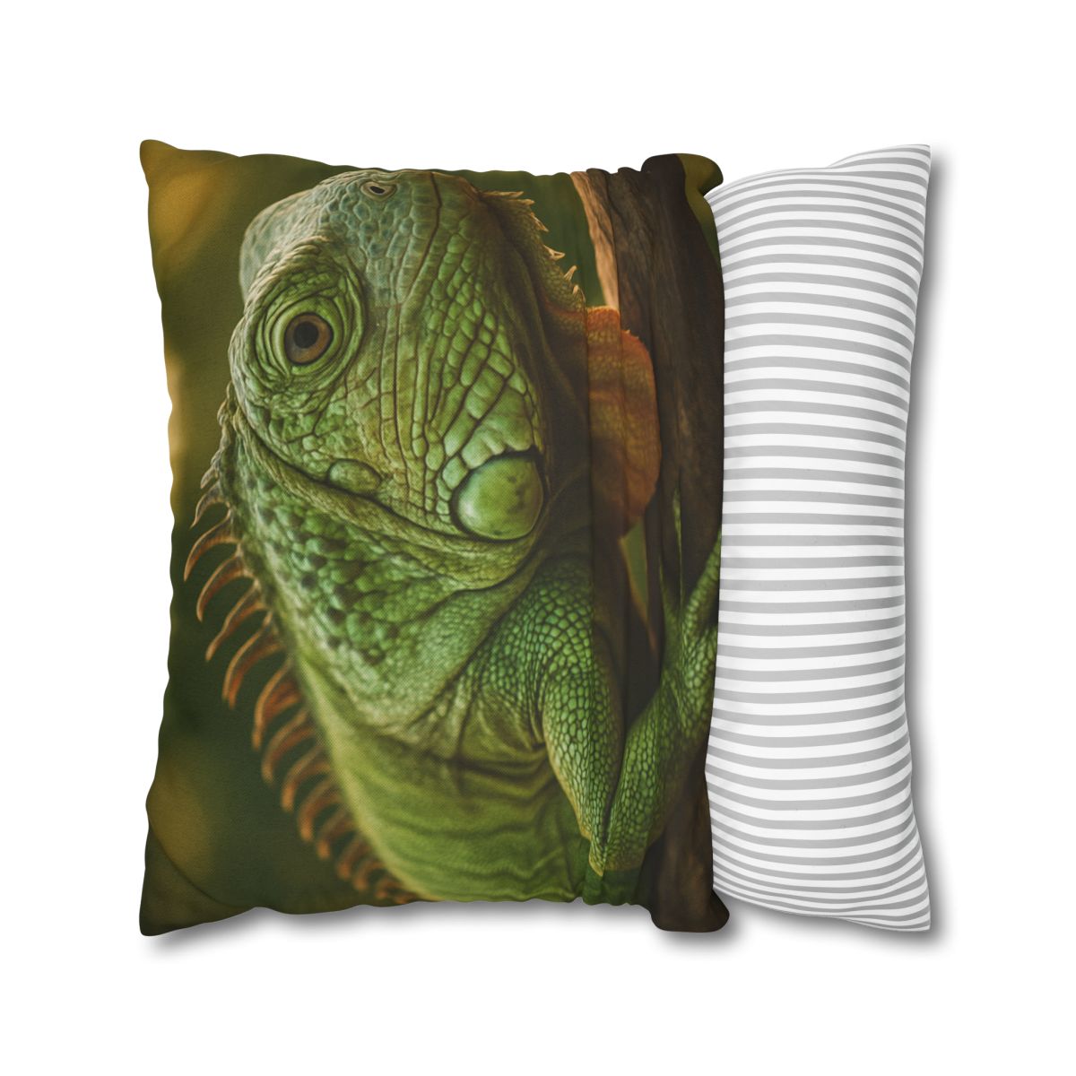 Orbit Glow Green Iguana custom pillow cases