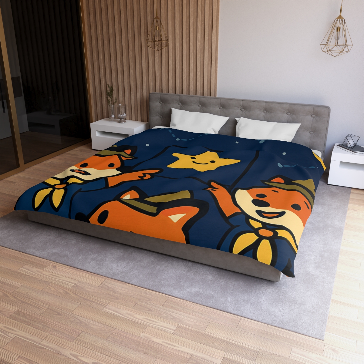 Stargazing Fox Scouts custom duvets