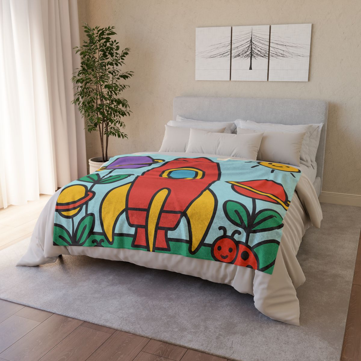 Rainbow Rocket Garden warm winter blankets