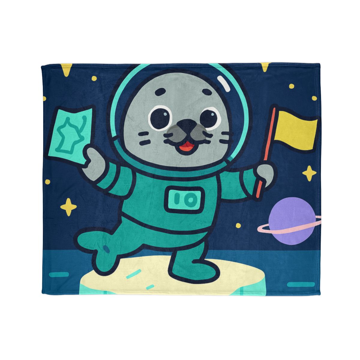 Starry Seal Explorer stylish throw blankets