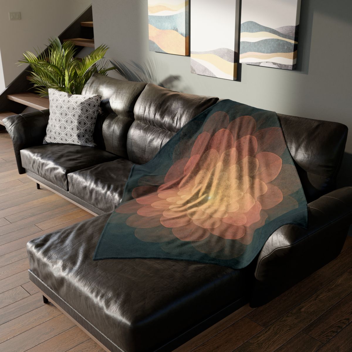 Celestial Petal Halo soft fleece blankets