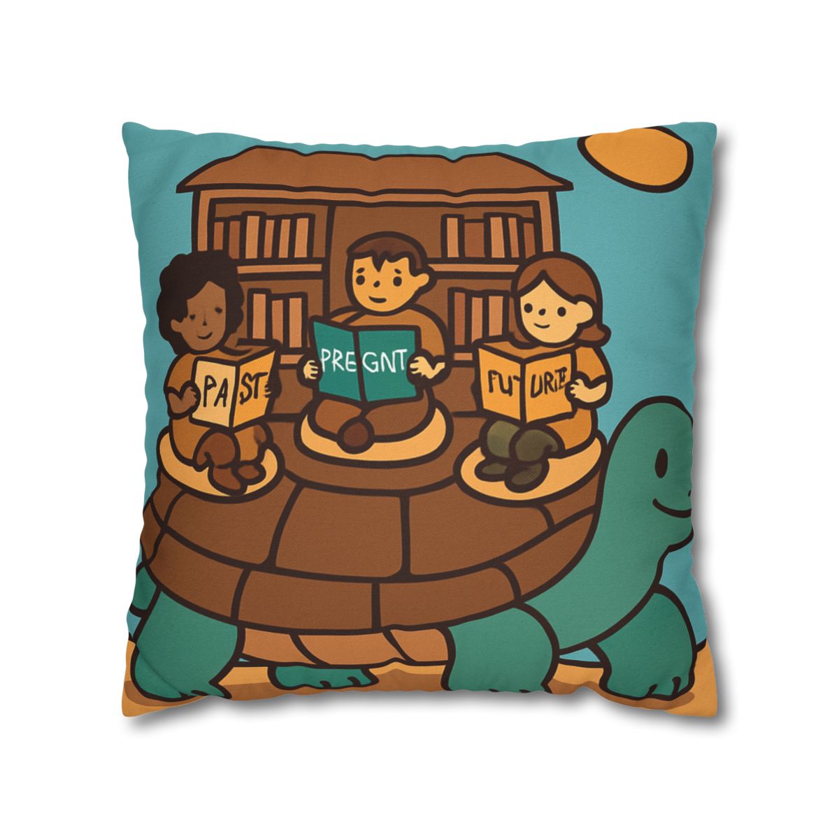 Time Traveling Turtle Library custom pillow cases