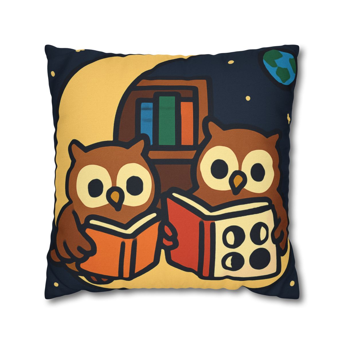 Lunar Library Owls custom pillow cases