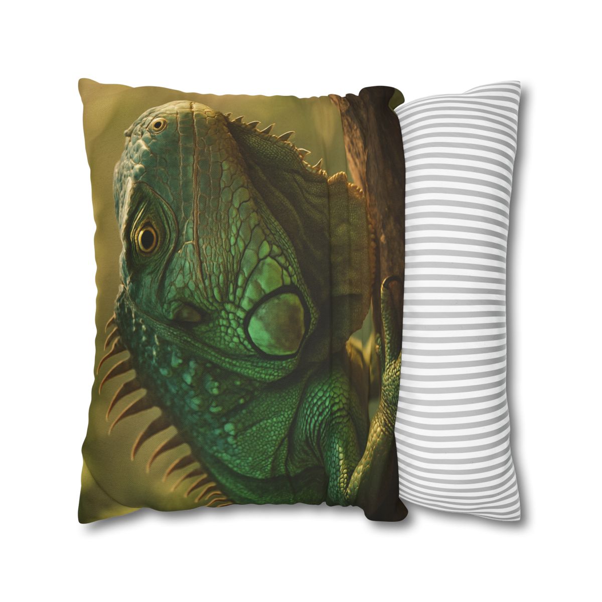 Sunlit Armor Green Iguana personalized pillow covers