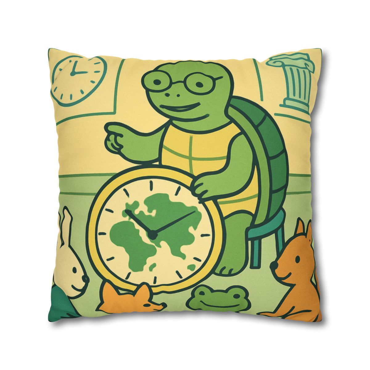 Time-Traveling Turtle School personalized pillow covers