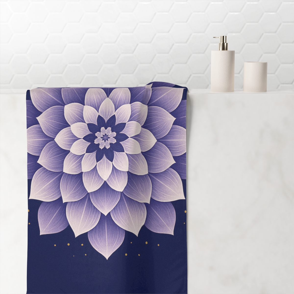 Petal Shadow Mandala trendy hand towels