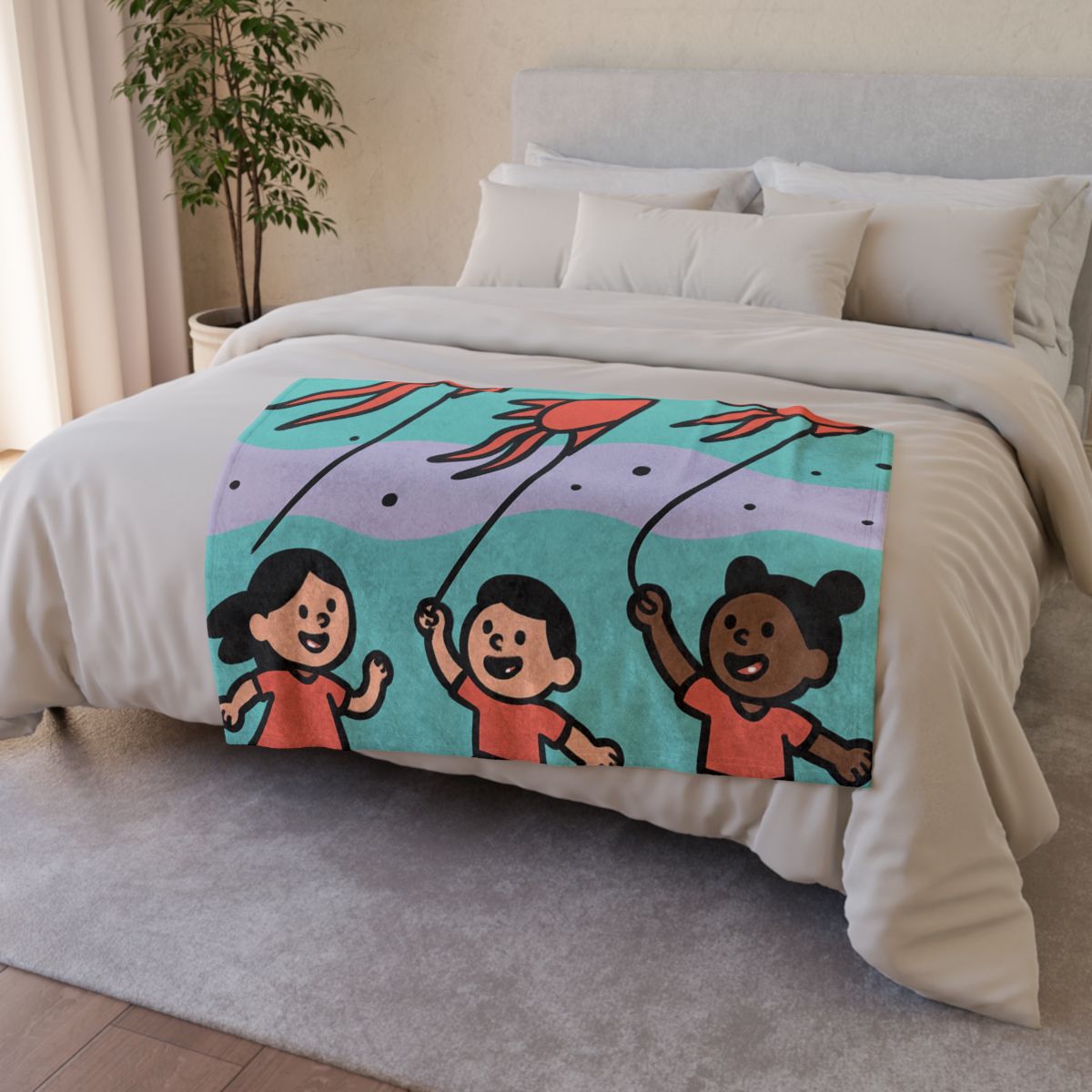 Nebula Kite Race decorative home blankets
