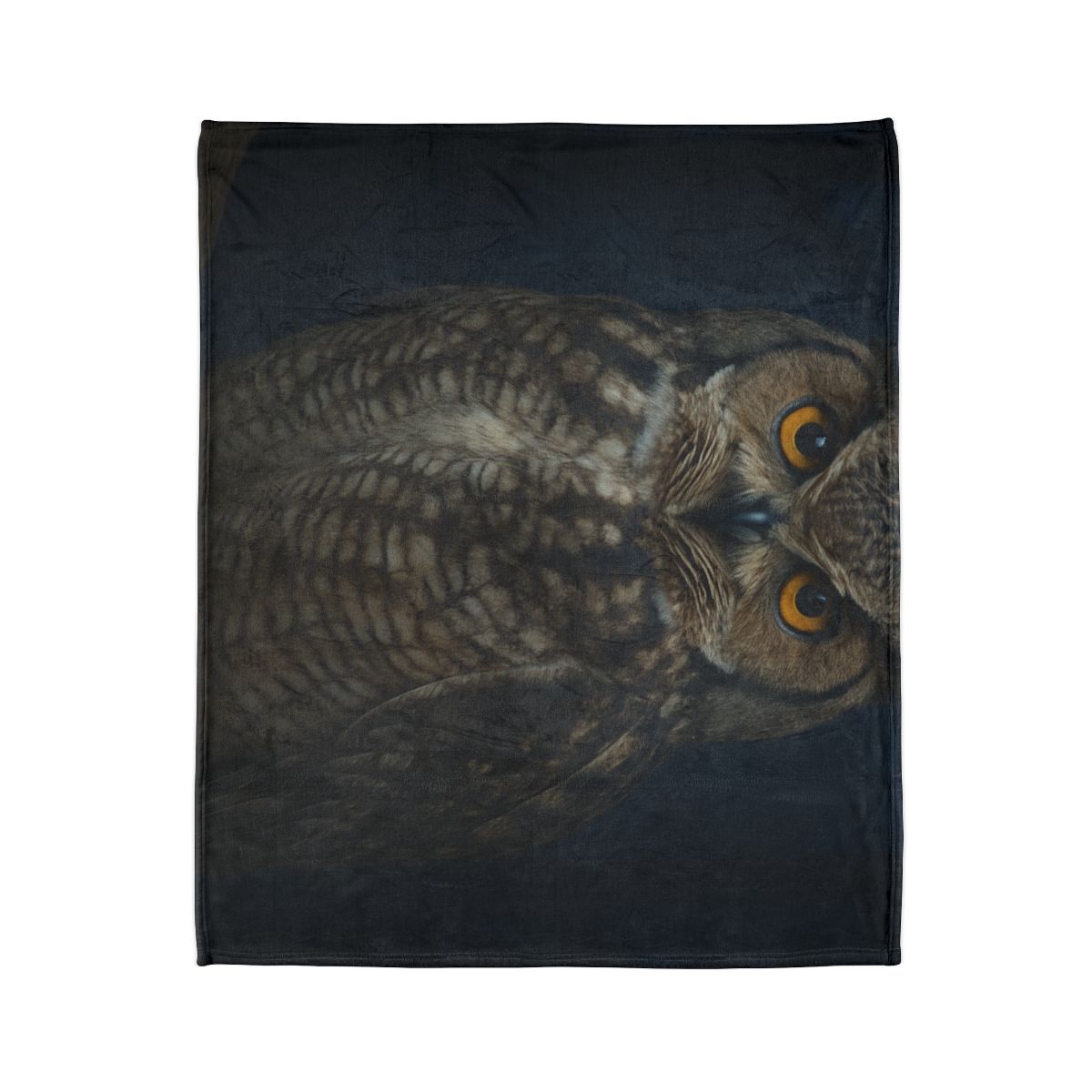 Silent Drift Great Horned Owl custom blankets
