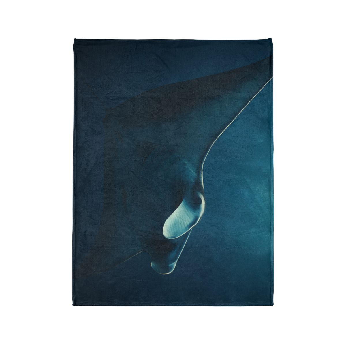 Starlit Glide Manta Ray designer printed blankets