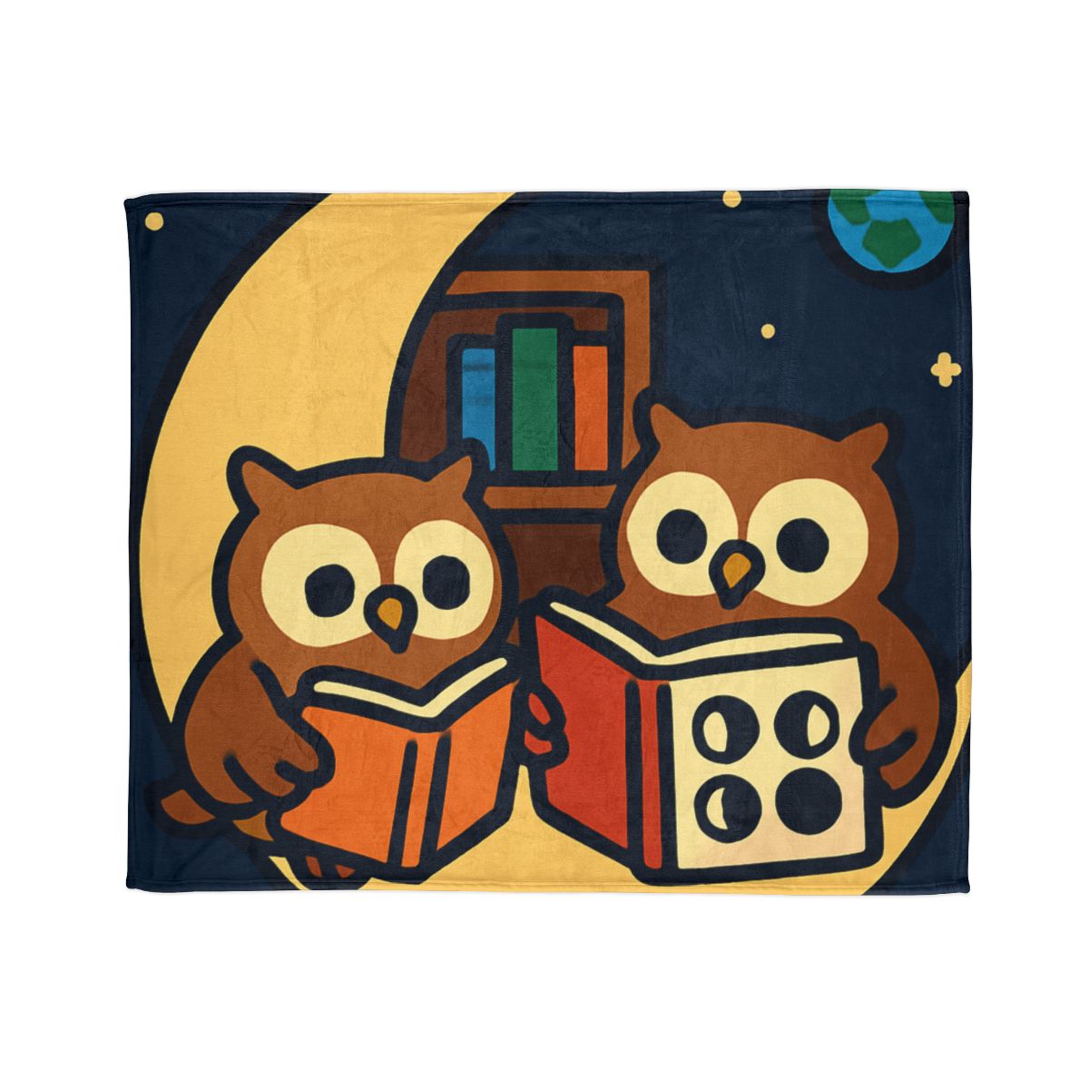 Lunar Library Owls soft fleece blankets