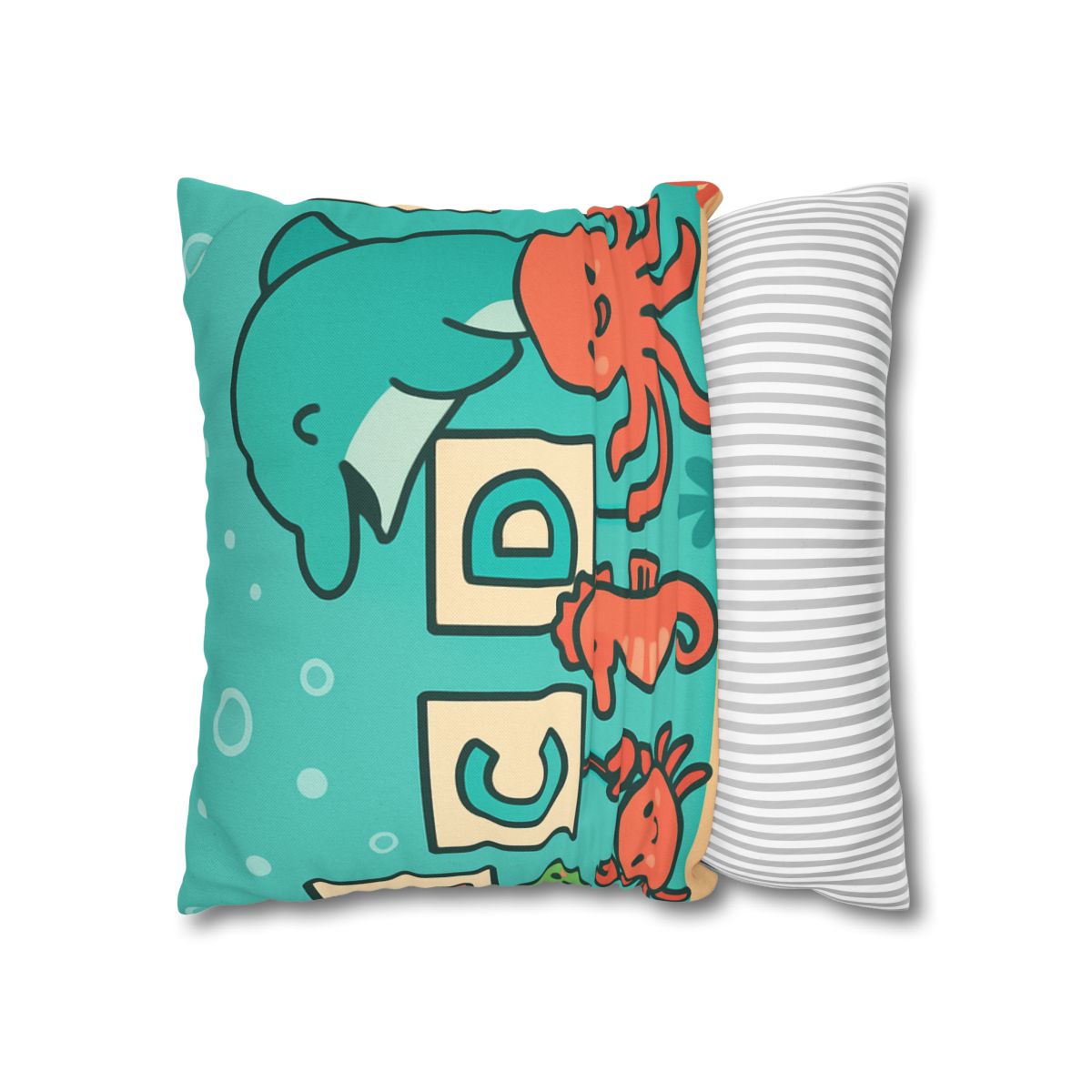 Coral Reef Alphabet Parade custom pillow cases