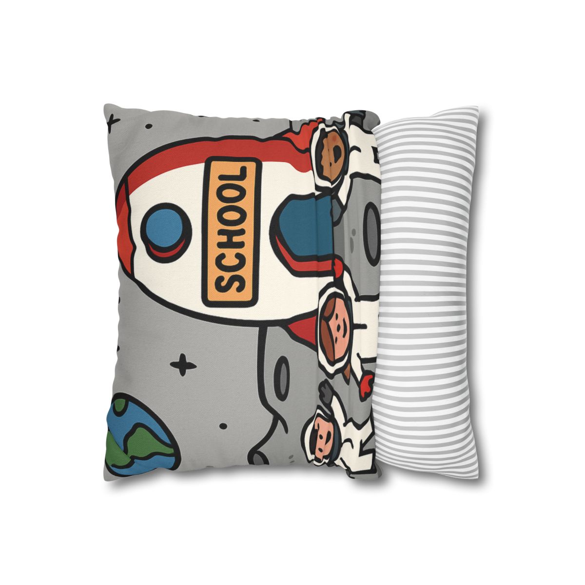 Rocket School On The Moon trendy patterned pillow cases