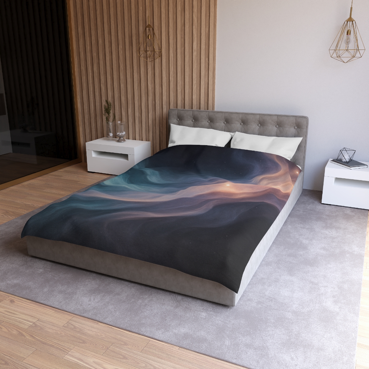 Prismatic Nebula Silk Drift personalized bedding duvets