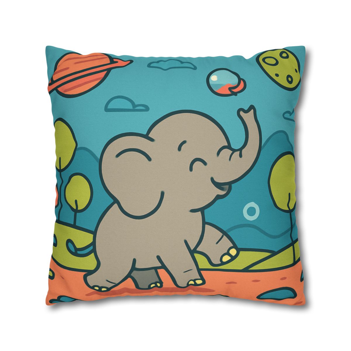 Astro Safari Elephant trendy patterned pillow cases