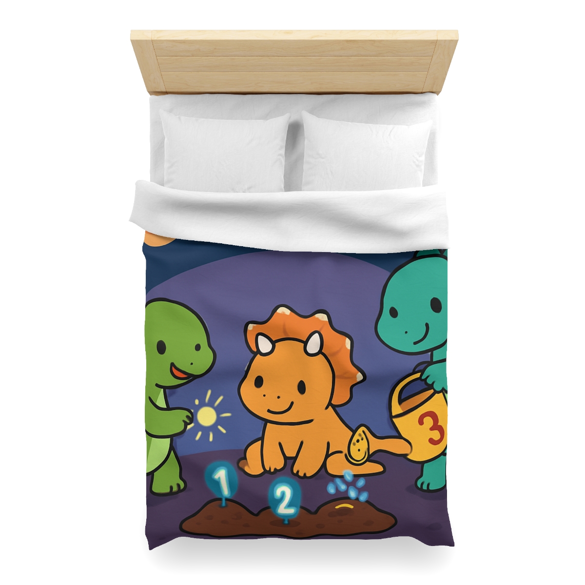 Galaxy Garden Dinosaurs personalized bedding duvets