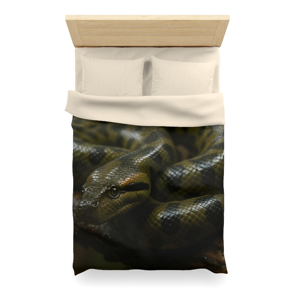 Shadow Coil Green Anaconda personalized bedding duvets