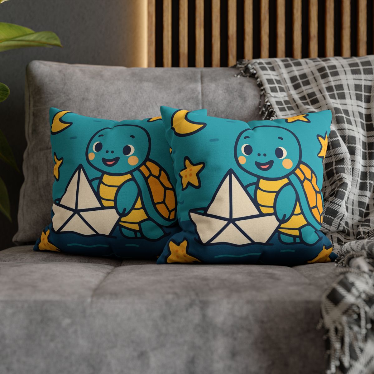 Star Sailor Turtle soft cotton pillow cases