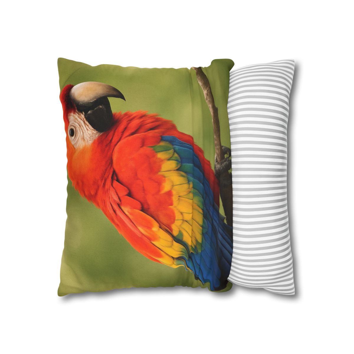 Crimson Cascade Scarlet Macaw designer print pillow cases