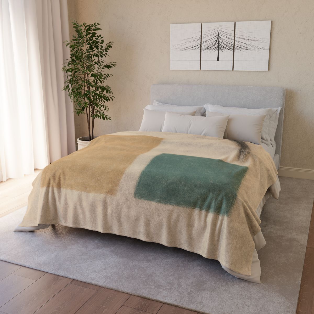 Arc Window And Twin Blocks stylish throw blankets
