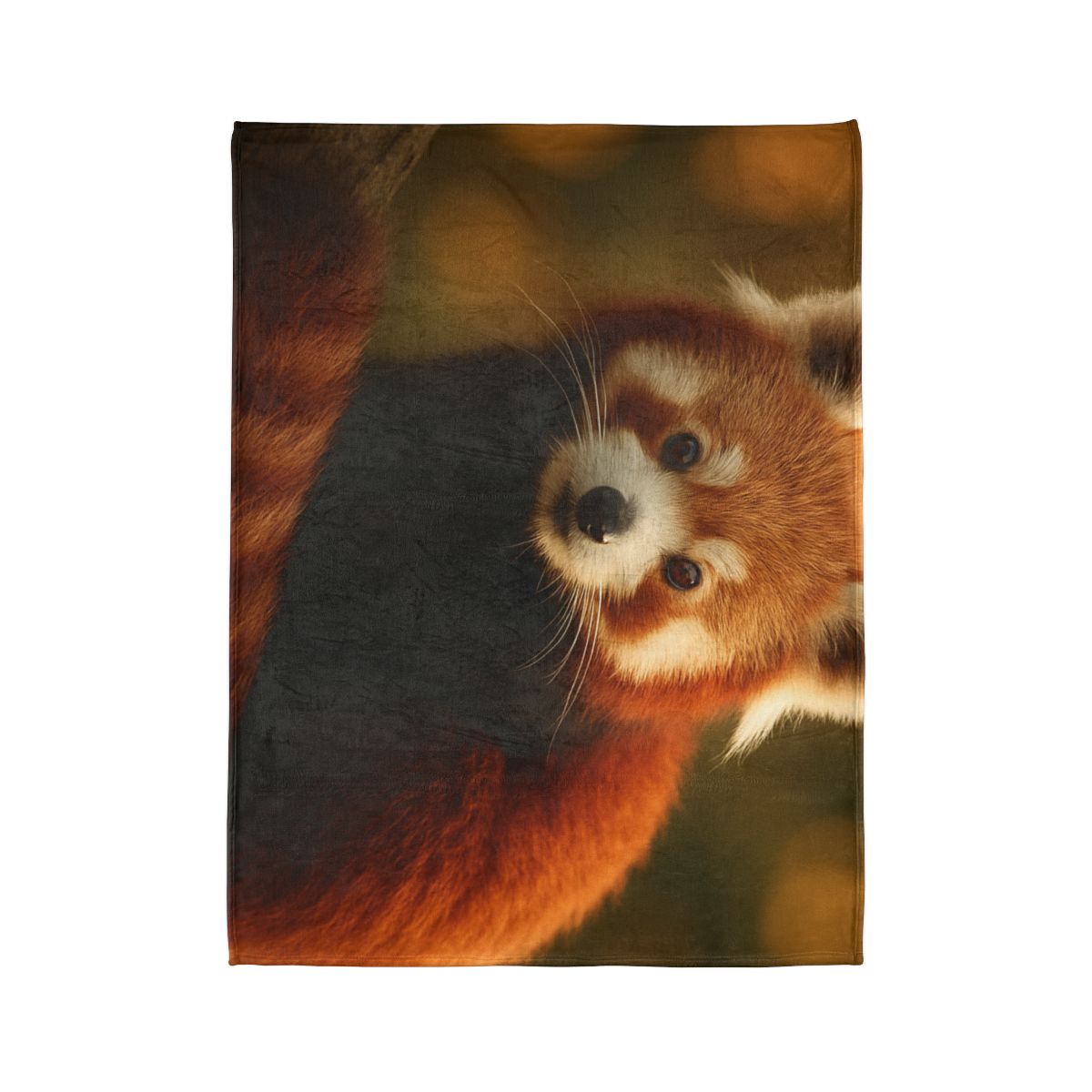 Crimson Whisper Red Panda trendy patterned blankets