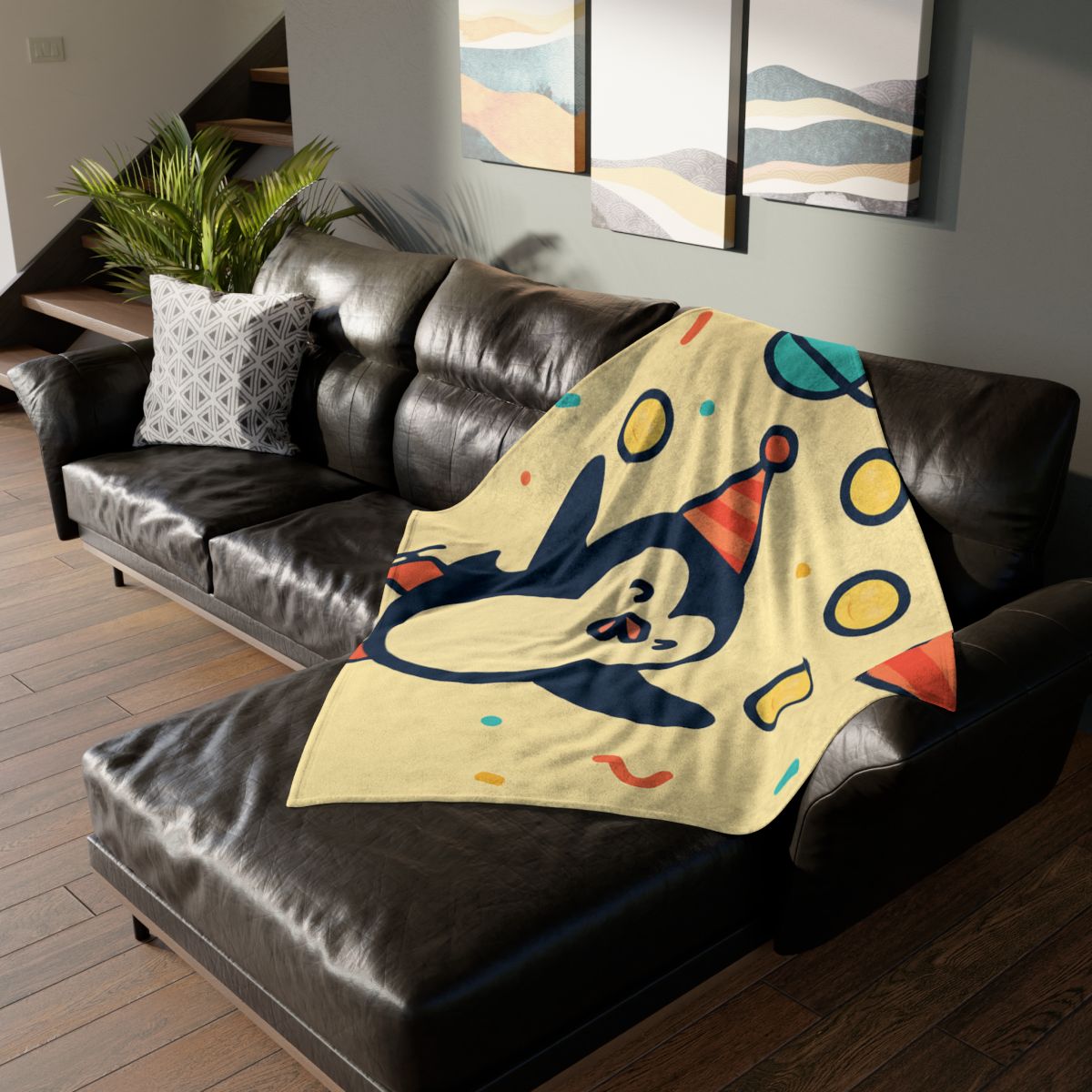 Cosmic Carnival Penguin warm winter blankets