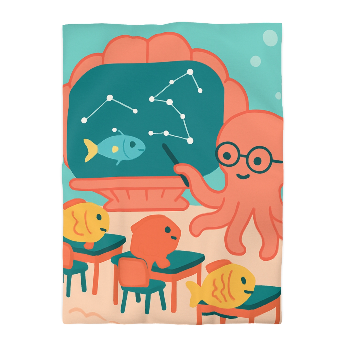 Cosmic Coral Classroom stylish duvet covers