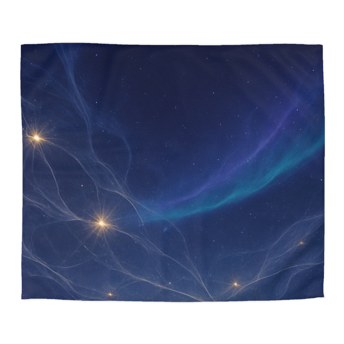 Nebular Lattice Aurora designer printed duvets