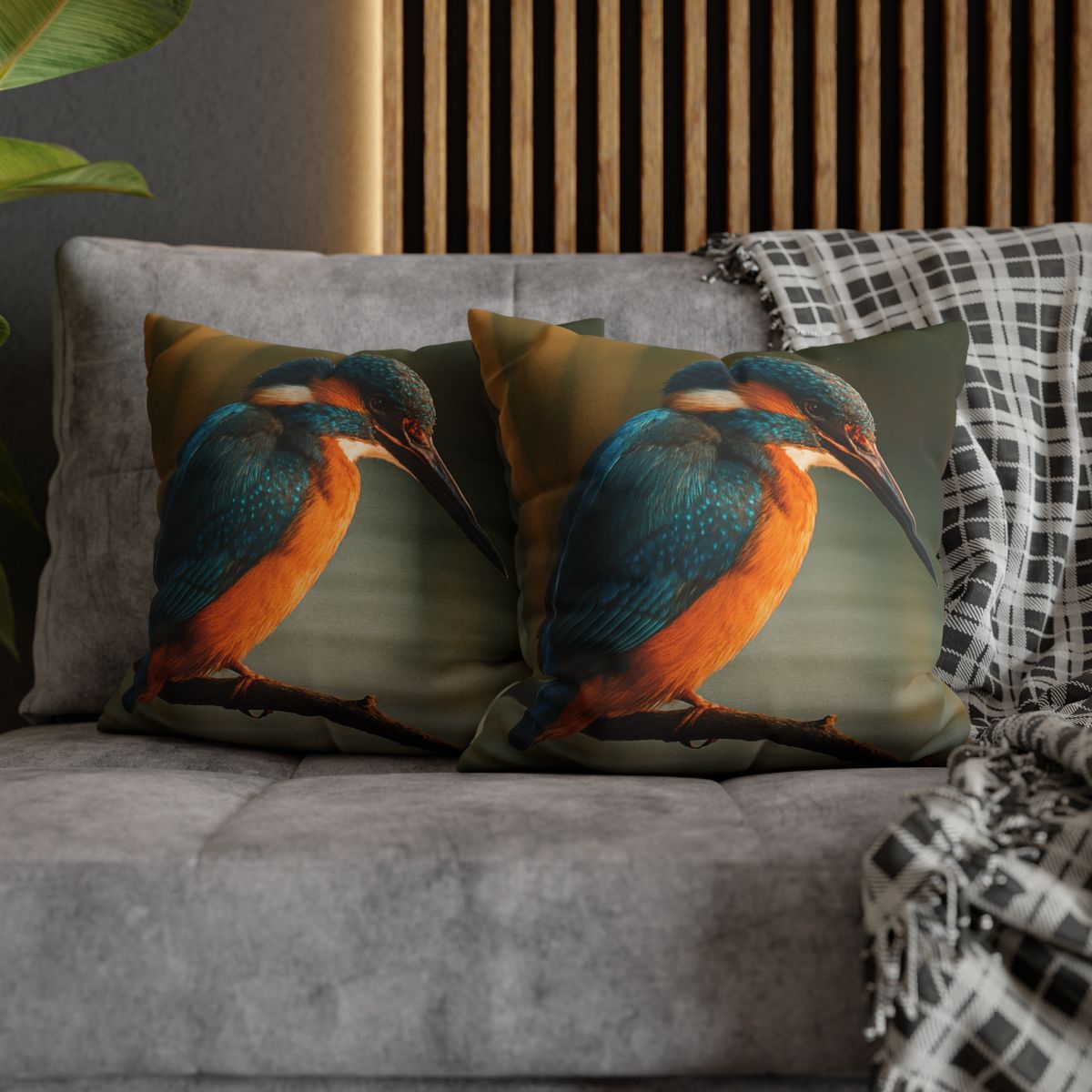 Aurora Splash Common Kingfisher comfortable bedding pillow covers