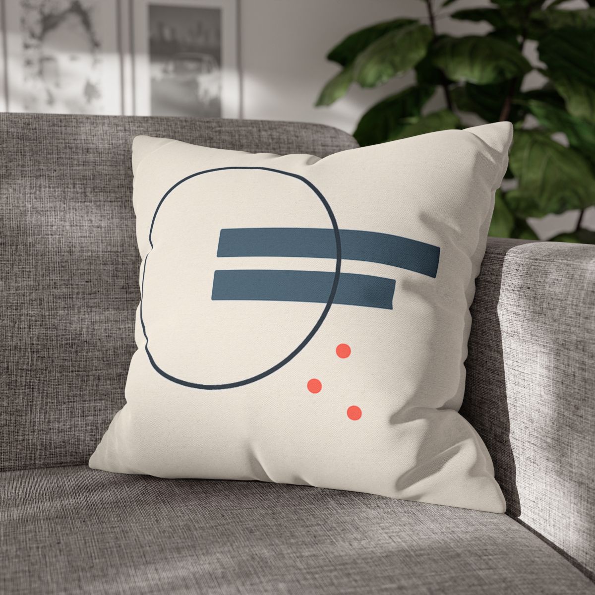 Offset Ring With Split Bars designer print pillow cases