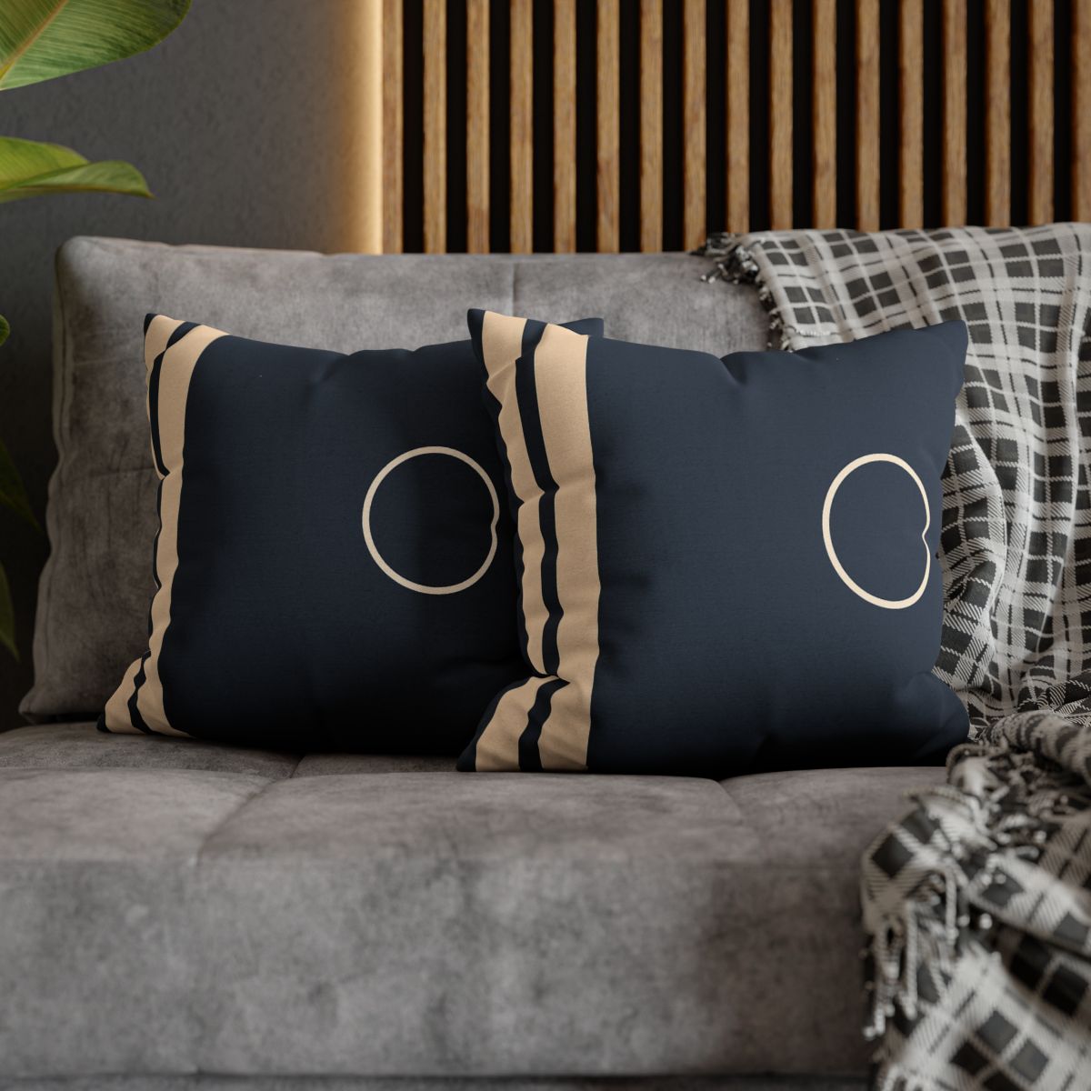 Quiet Column And Floating Ring designer print pillow cases