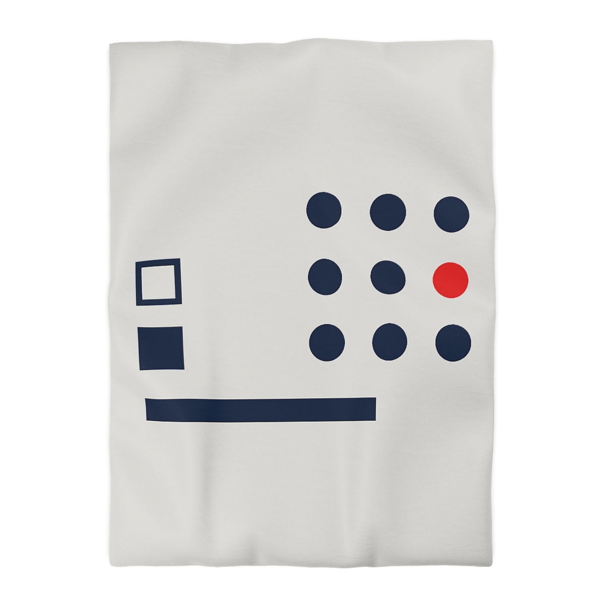 Missing Cell Dot Grid With Long Bar designer printed duvets