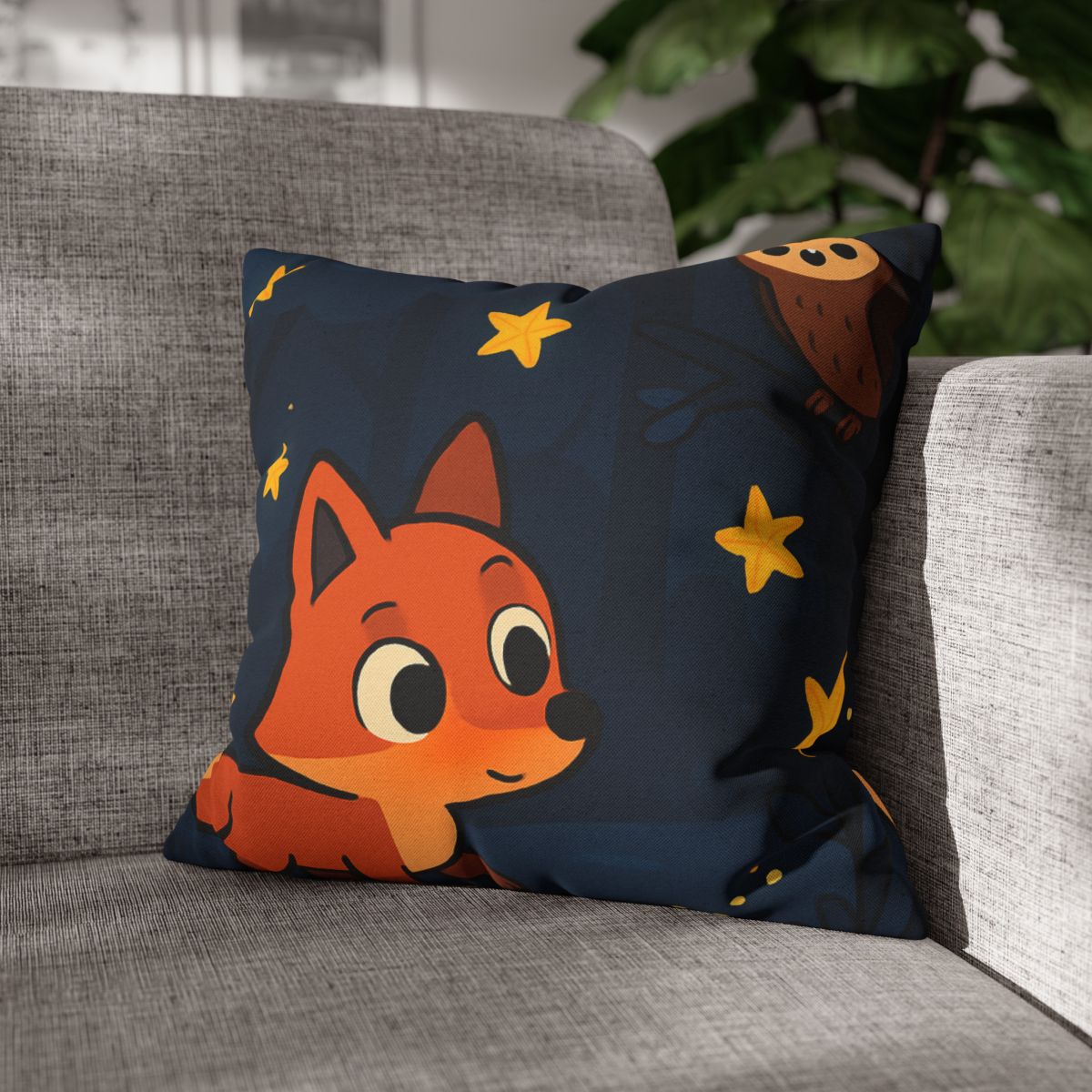 Cosmic Forest Fox personalized pillow covers