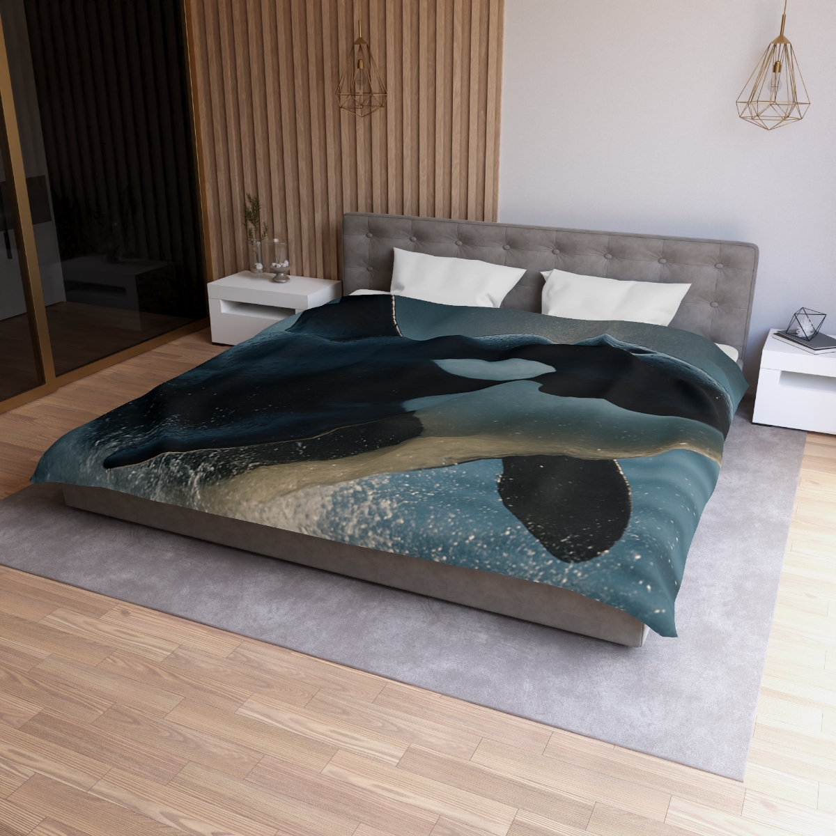 Abyss Glide Orca unique patterned duvets