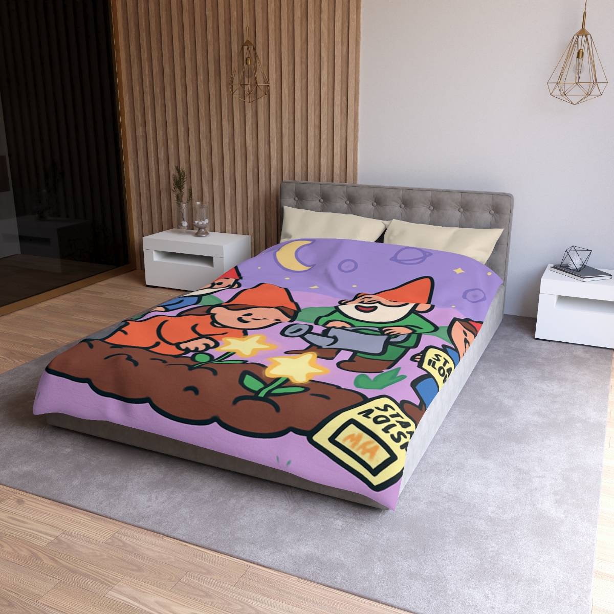 Galactic Garden Gnomes duvets for gifts