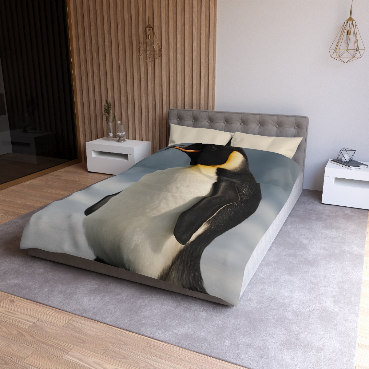 Aurora Drift Emperor Penguin stylish duvet covers