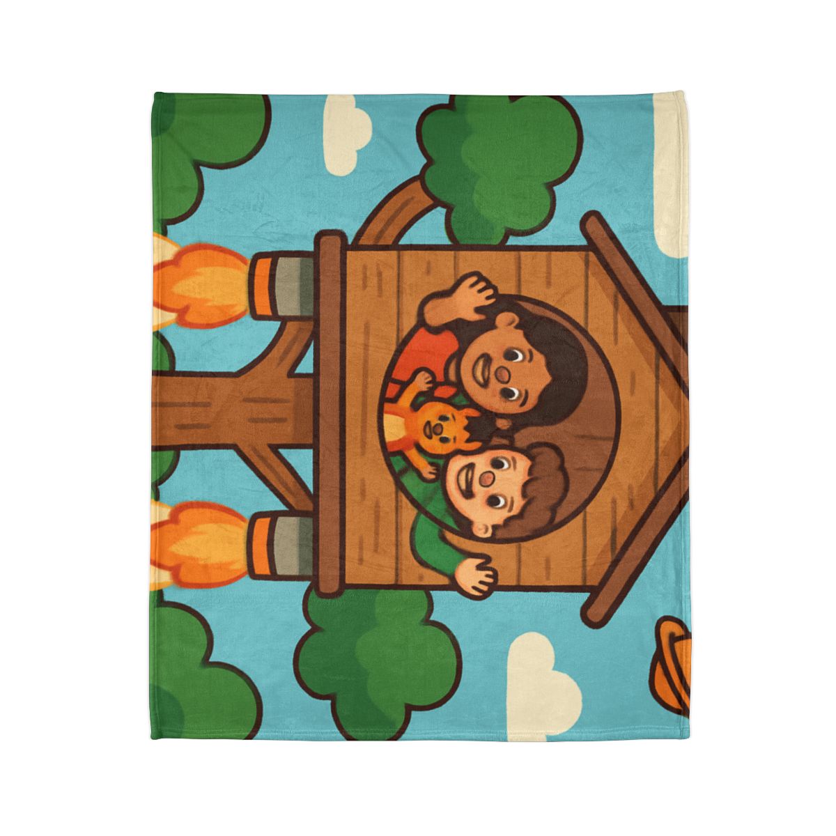 Rocket Powered Treehouse Forest unique gift blanketscustom blankets
