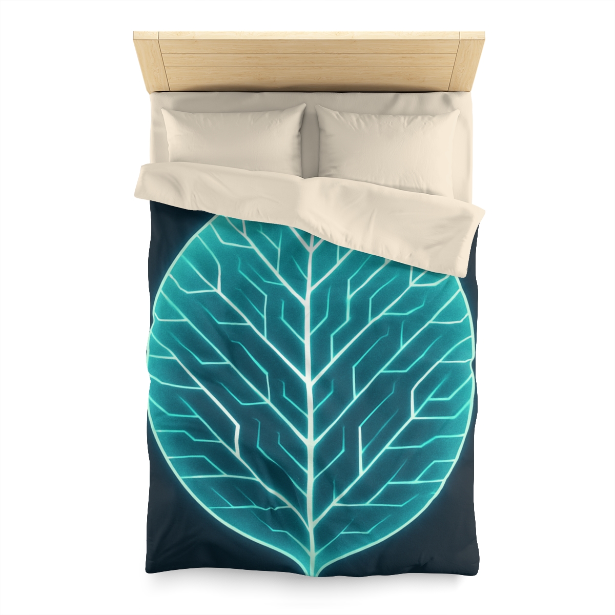 Galactic Leaf Vein Circuit stylish duvet covers