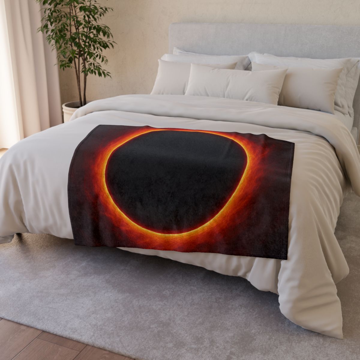 Dark Horizon Singularity decorative home blankets