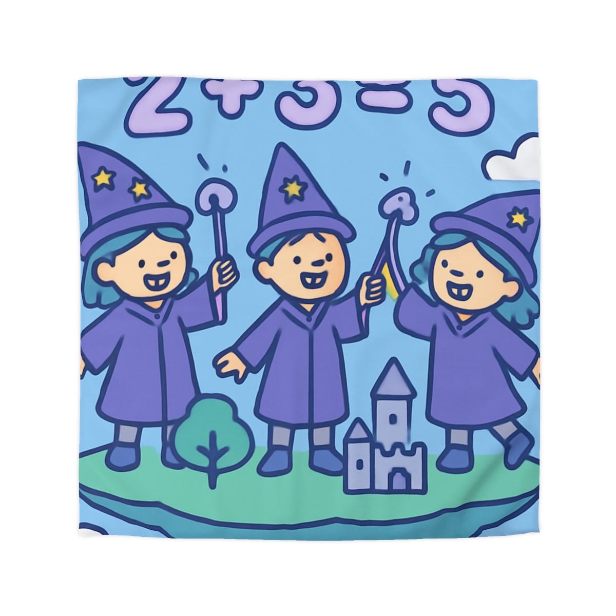 Math Wizards Floating Island soft comforter duvets