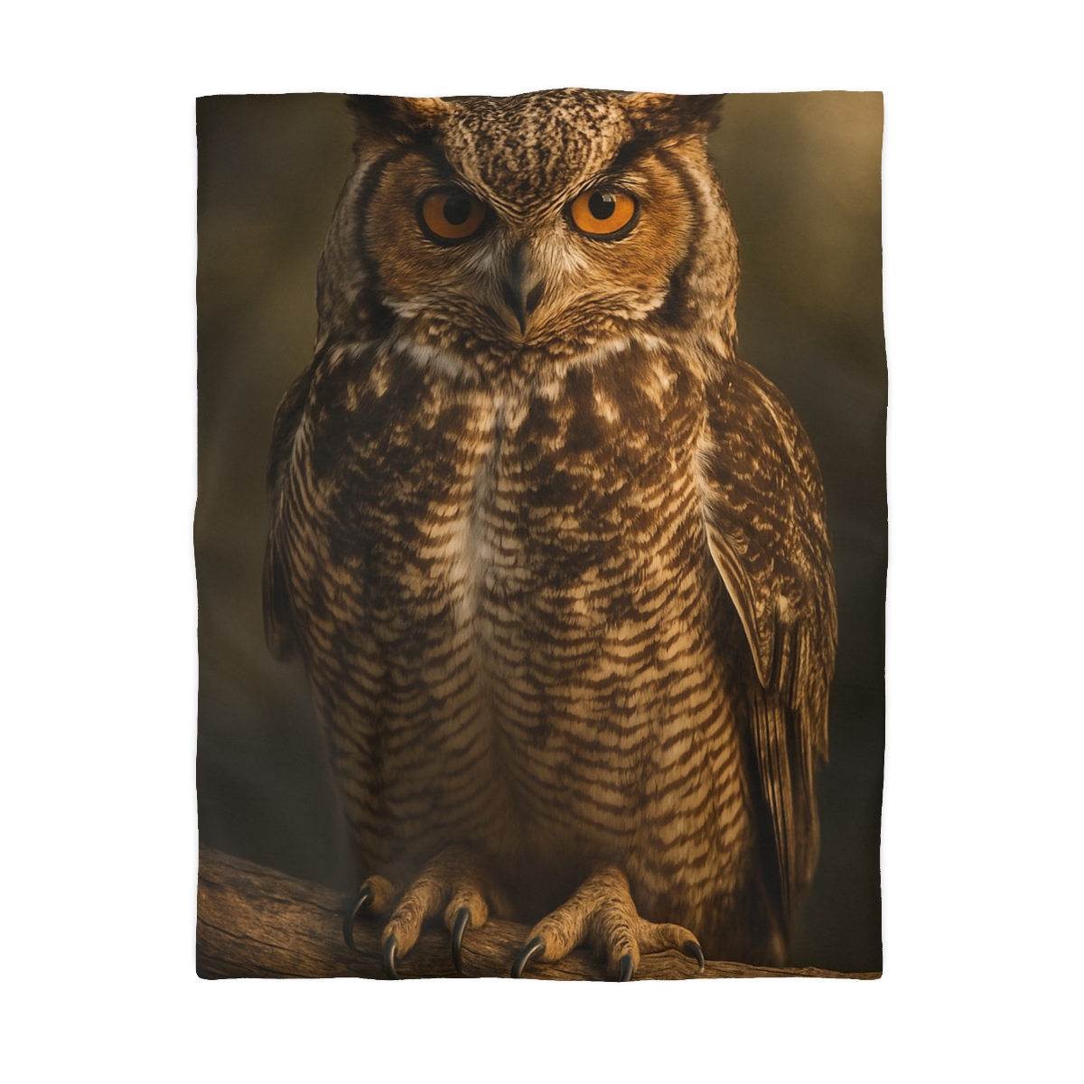 Nebula Gaze Great Horned Owl custom duvets