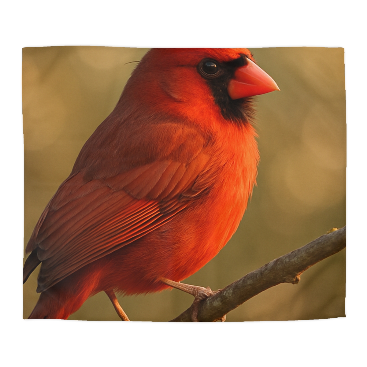 Crimson Pulse Northern Cardinal personalized bedding duvets