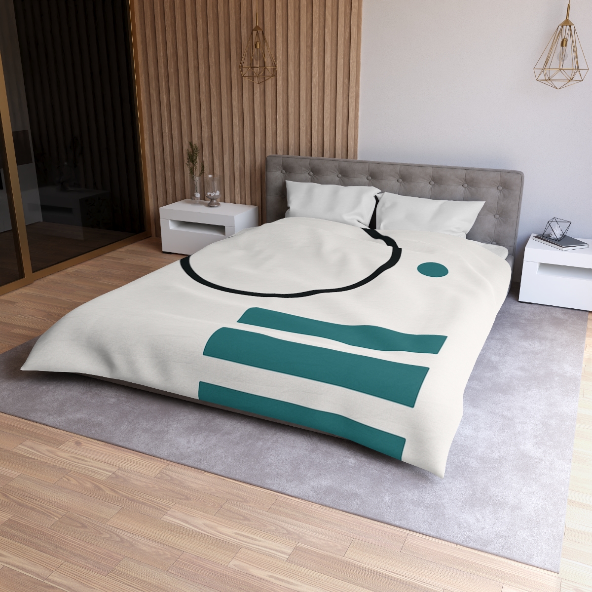 Orbiting Bars And Hollow Circle trendy bedroom duvets