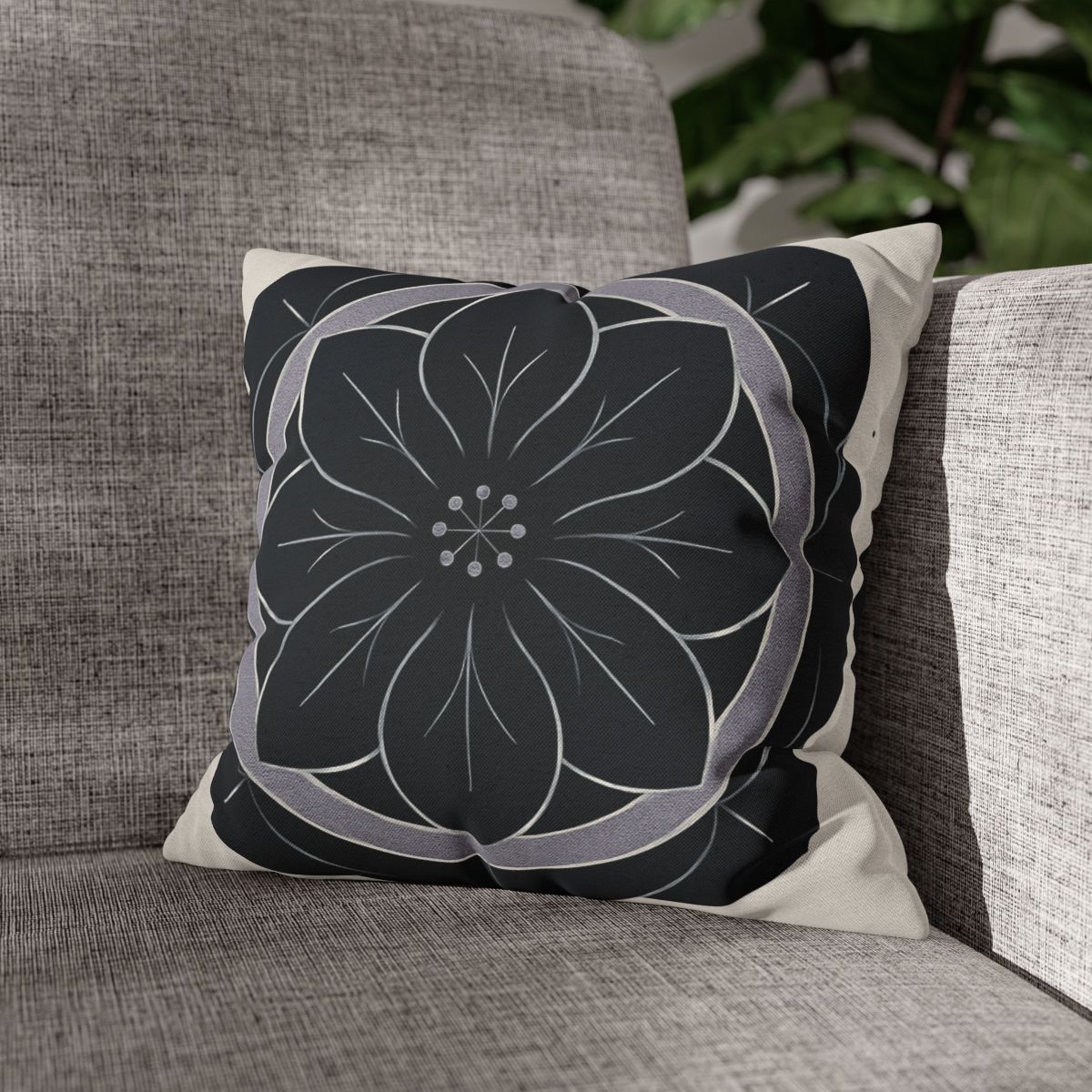 Petal Orbit Rosette personalized pillow covers