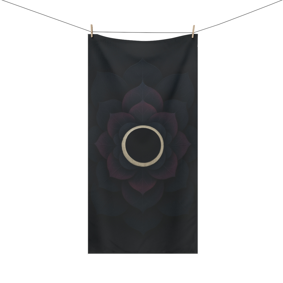 Petal Eclipse Rosette designer printed towels