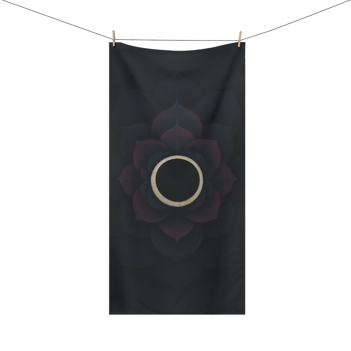Petal Eclipse Rosette designer printed towels