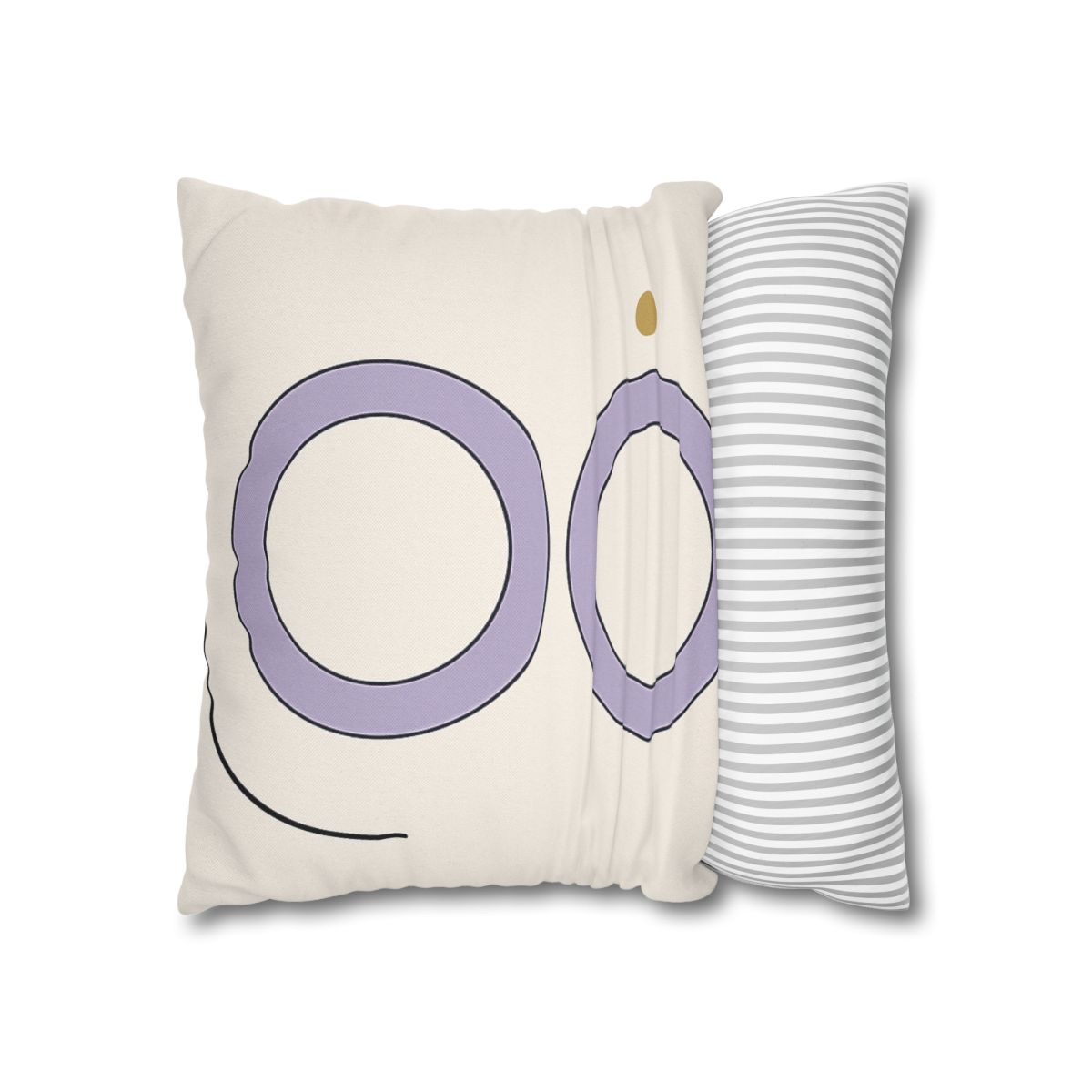 Arc Corner With Paired Rings personalized pillow covers