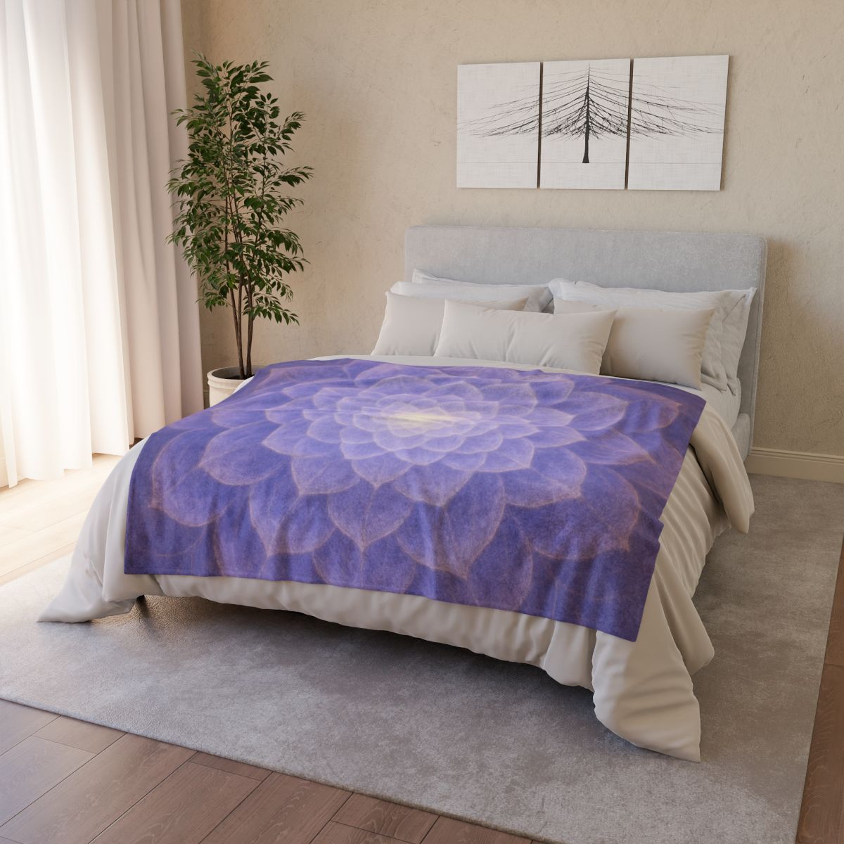Petal Fractal Rosette decorative home blankets