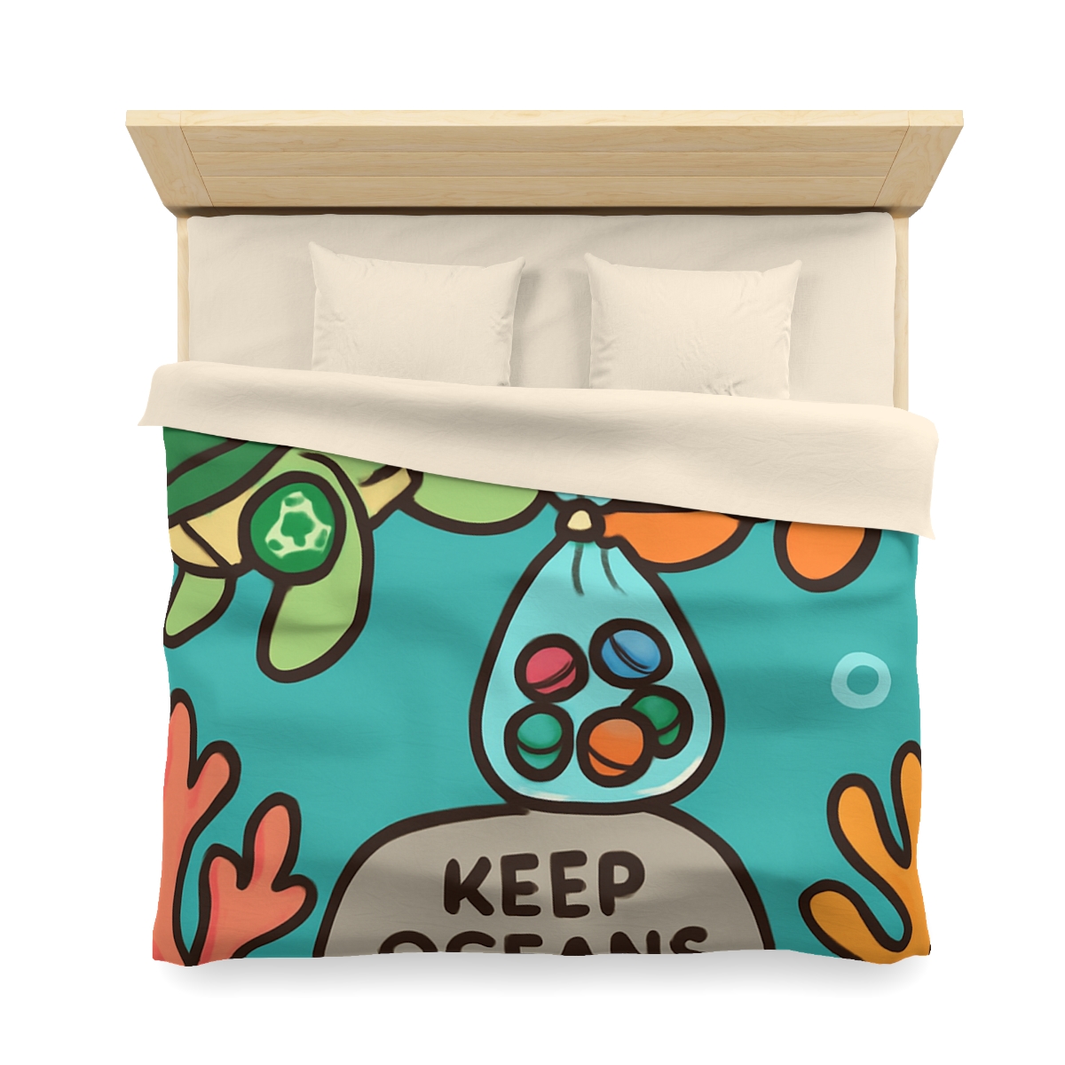 Coral Reef Cleanup Crew warm winter duvets