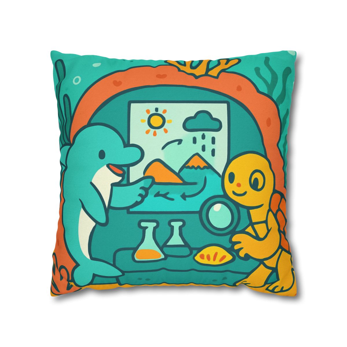 Coral Reef Science Lab trendy patterned pillow cases